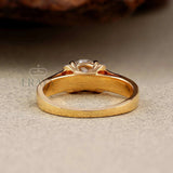 Solitaire Lab Grown Diamond Ring – Dainty Eco Engagement - Ring