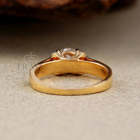 Solitaire Lab Grown Diamond Ring – Dainty Eco Engagement - Ring