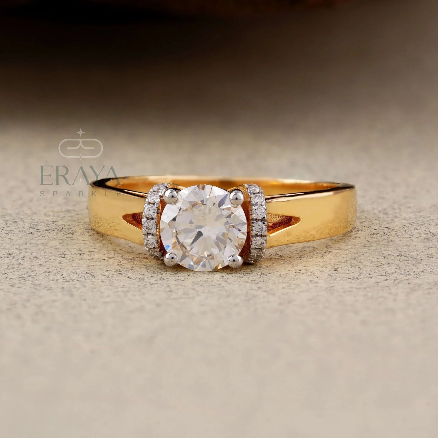 Solitaire Lab Grown Diamond Ring – Dainty Eco Engagement - erayasparkle