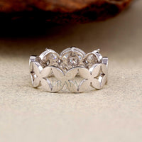 Pear Cut Lab Diamond Ring – Floral Petal Statement Design - Ring