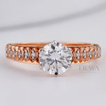 Solitaire 1ct Ring with Lab Diamond - Ring