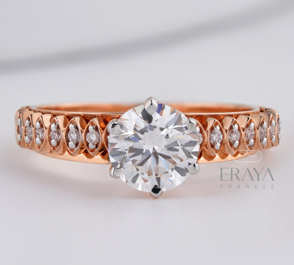 Solitaire 1ct Ring with Lab Diamond - Ring