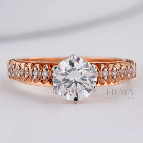 Solitaire 1ct Ring with Lab Diamond - Ring