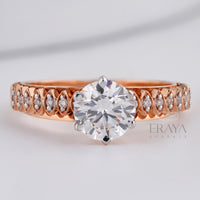 Solitaire 1ct Ring with Lab Diamond - Ring