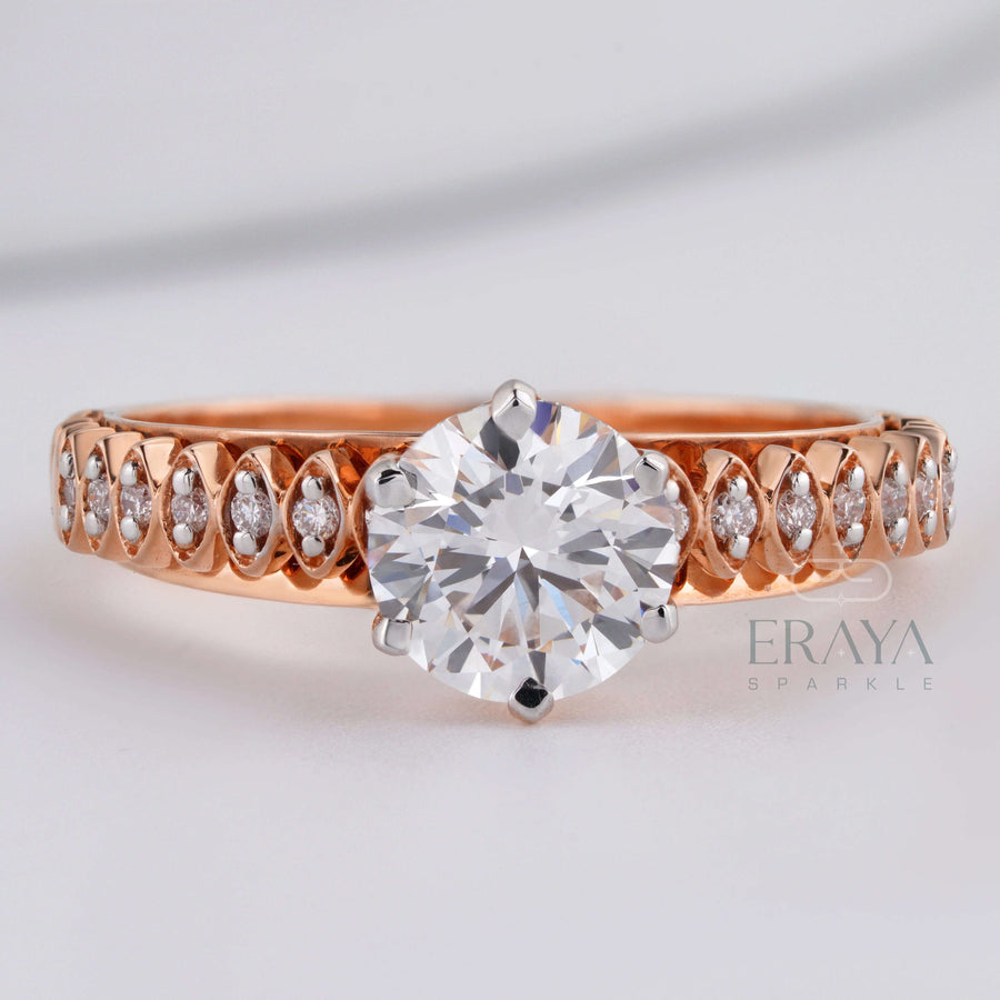 Solitaire 1ct Ring with Lab Diamond - Ring