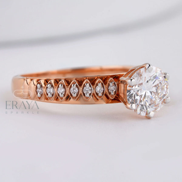Solitaire 1ct Ring with Lab Diamond - Ring