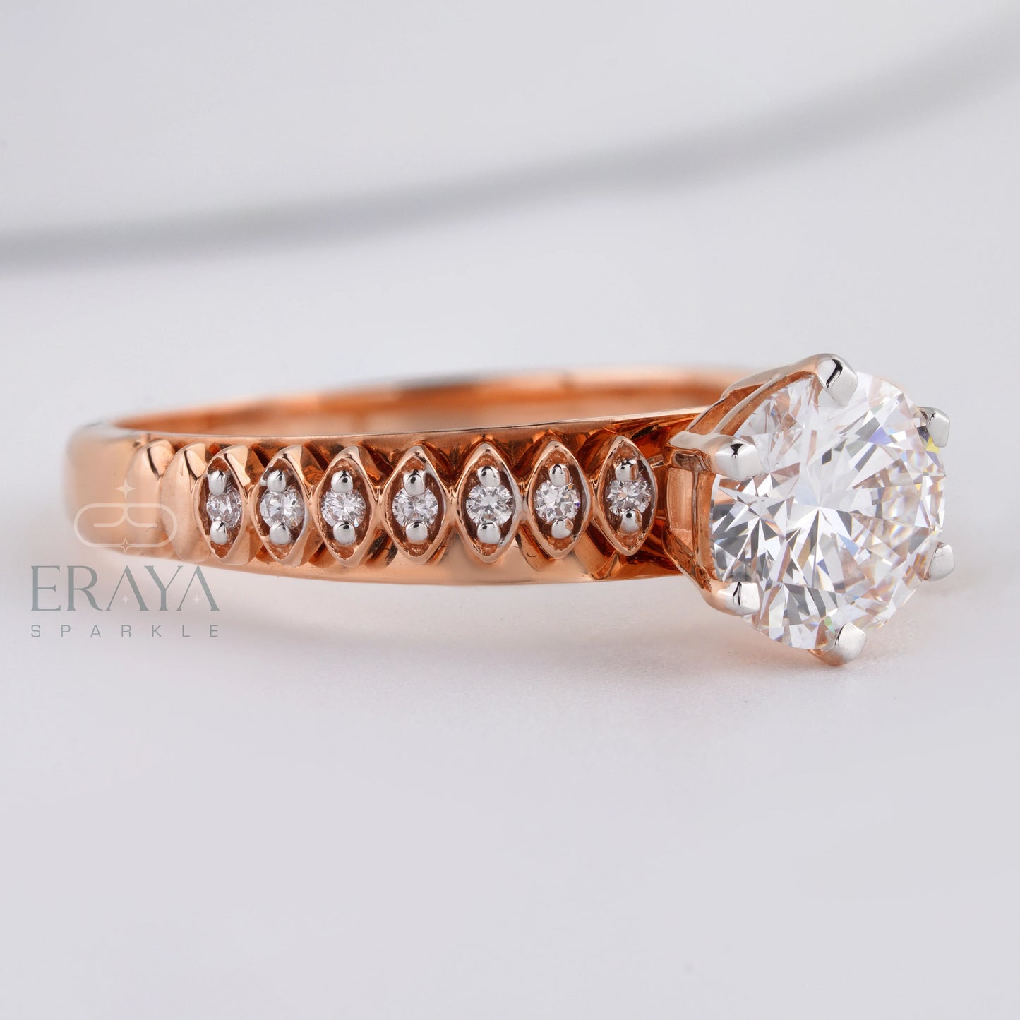Solitaire 1ct Ring with Lab Diamond - erayasparkle