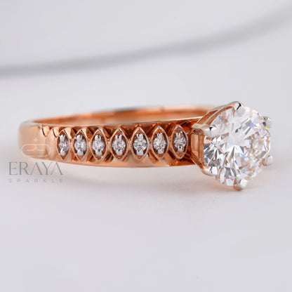 Solitaire 1ct Ring with Lab Diamond - erayasparkle