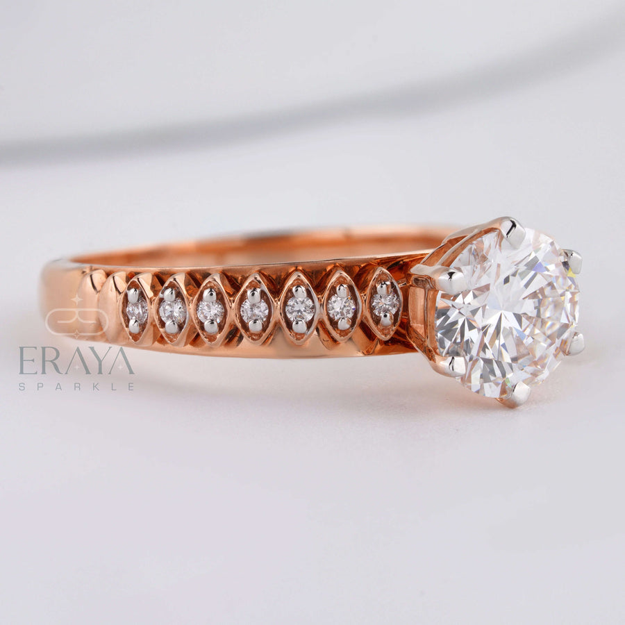 Solitaire 1ct Ring with Lab Diamond - Ring