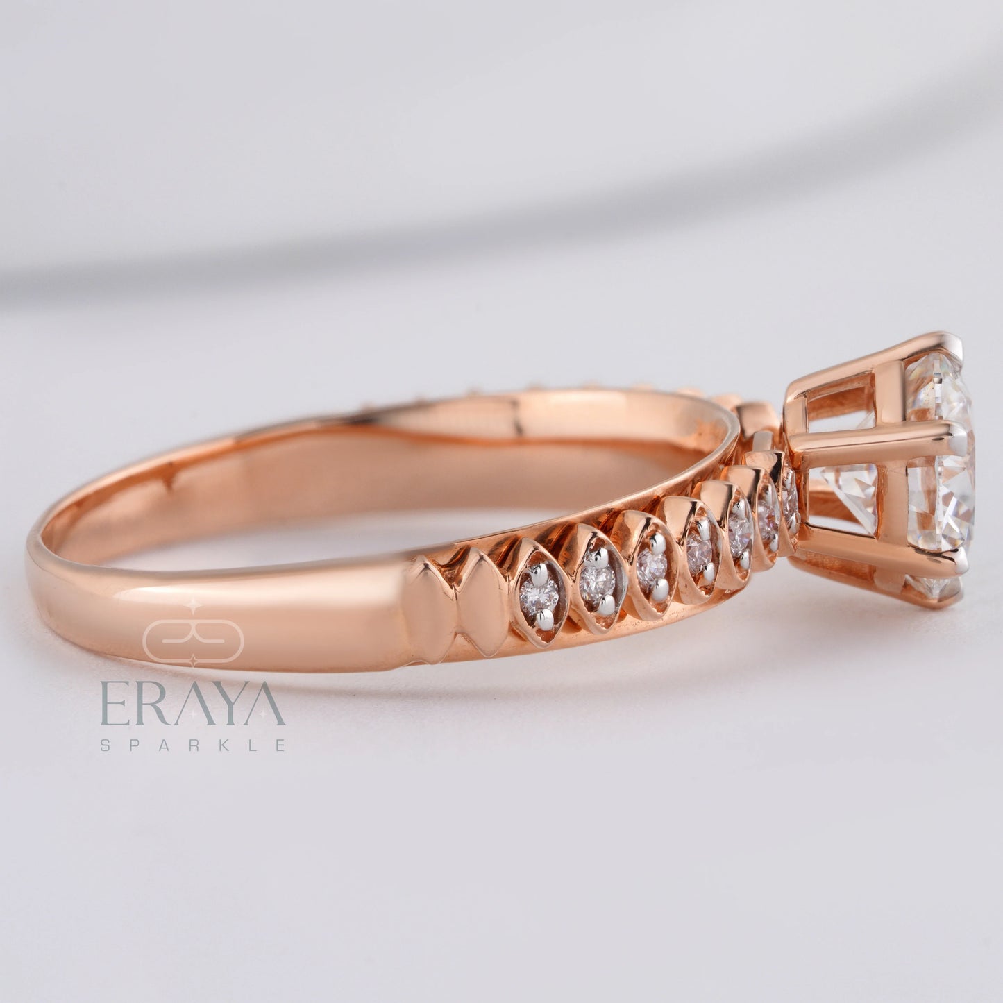 Solitaire 1ct Ring with Lab Diamond - erayasparkle