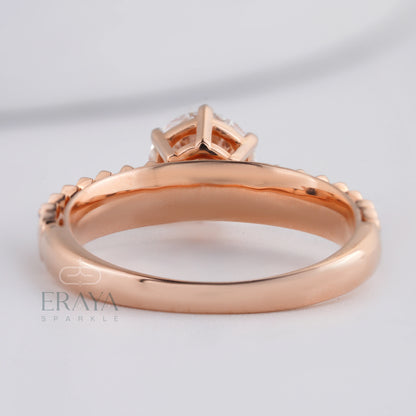 Solitaire 1ct Ring with Lab Diamond - erayasparkle