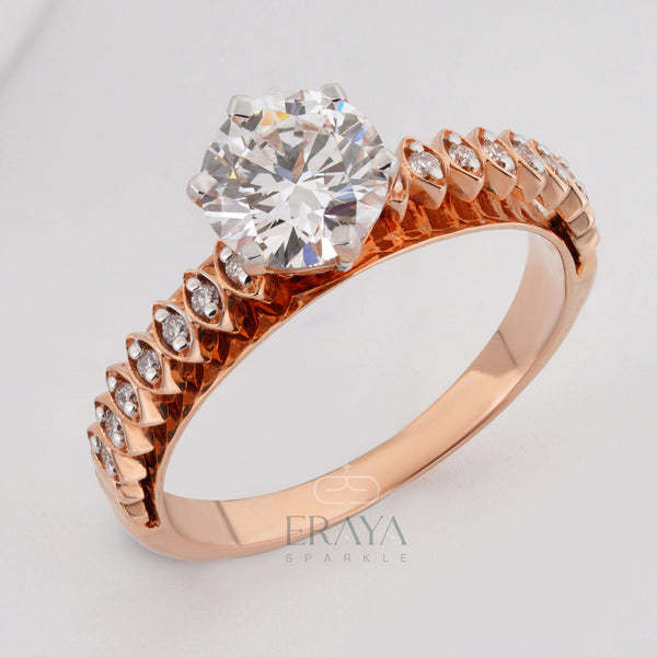 Solitaire 1ct Ring with Lab Diamond - Ring