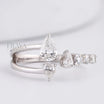 Pear Cut Band with LG Diamond Accent - Ring