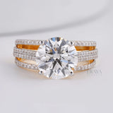 Round Bridal Ring with Diamond - Ring