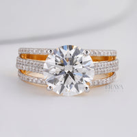 Round Bridal Ring with Diamond - Ring
