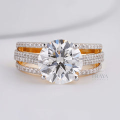 Round Bridal Ring with Diamond - Ring