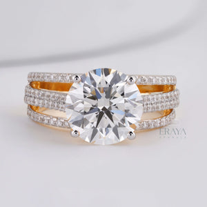 Round Bridal Ring with Diamond - Ring