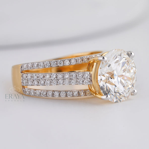 Round Bridal Ring with Diamond - Ring