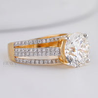 Round Bridal Ring with Diamond - Ring