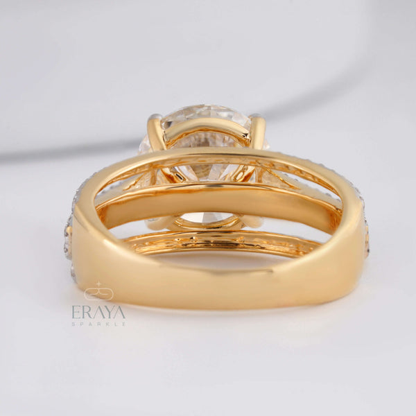 Round Bridal Ring with Diamond - Ring