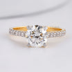 7.30MM Solitaire with LG Diamond Halo Ring - Ring