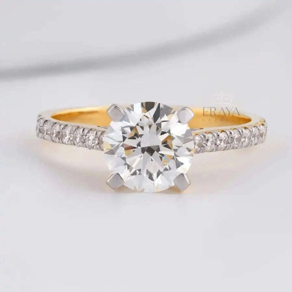 Solitaire with LG Diamond Halo Ring erayasparkle