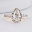 Pear Cut Halo with Lab Diamond Ring - Ring