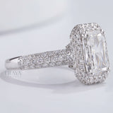 Emerald Halo Solitaire – Emerald Diamond Ring - Ring