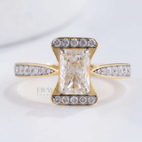 Radiant Pavé Ring with Lab-Grown Diamond - Ring