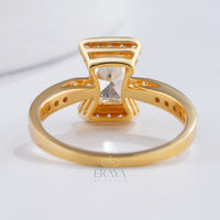 Radiant Pavé Ring with Lab-Grown Diamond - Ring