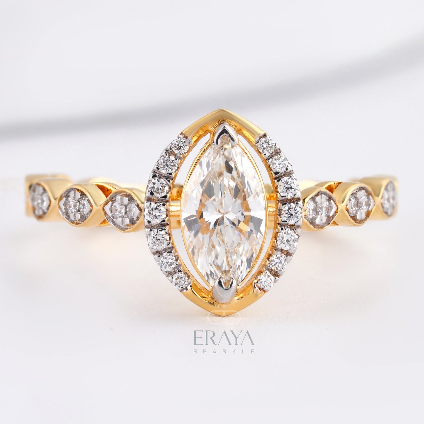 Marquise Cut Lab-Grown Diamond Ring - erayasparkle