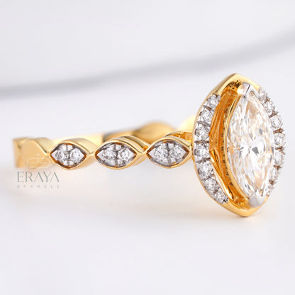 Marquise Cut Lab-Grown Diamond Ring - erayasparkle