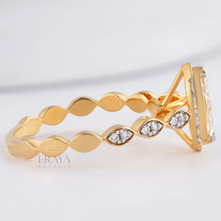 Marquise Cut Lab-Grown Diamond Ring - Ring