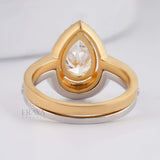 Stack Ring Set Two-Tone –Pear Cut Engagement Ring - Ring