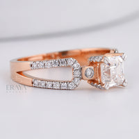 Square emerald cut diamond Ring - Ring
