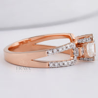 Square emerald cut diamond Ring - Ring
