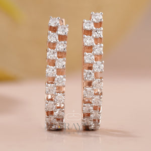Everyday Gold Hoops with Lab-Created Diamond -