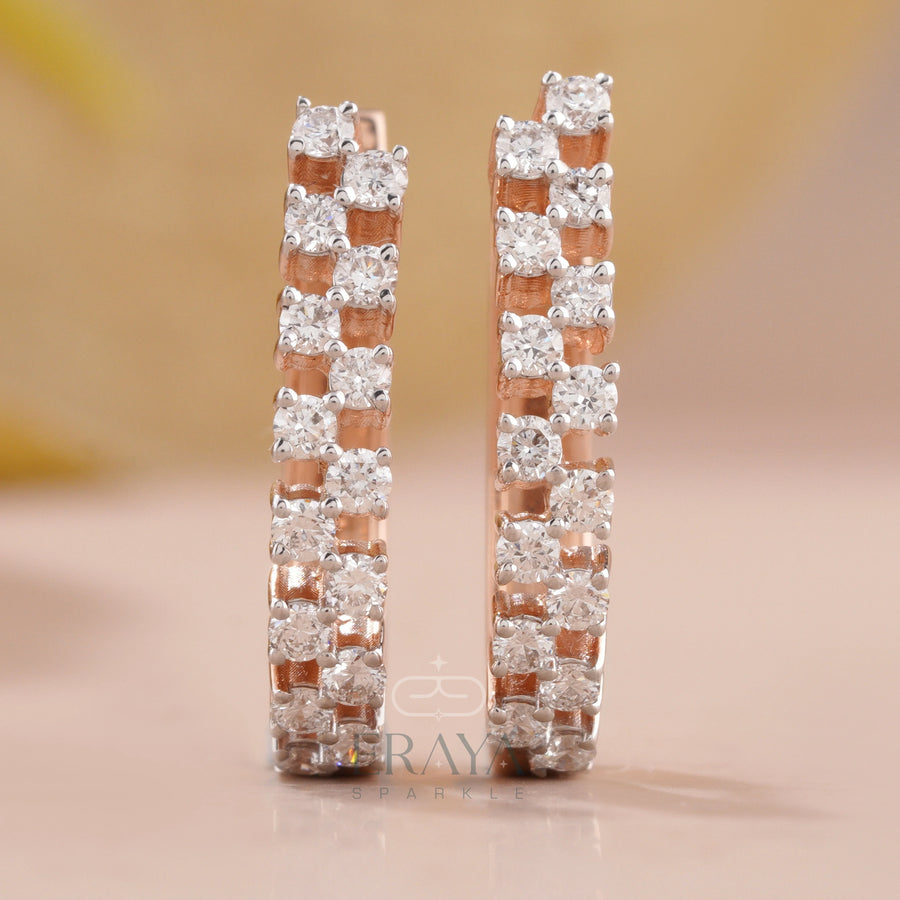 Everyday Gold Hoops with Lab-Created Diamond -