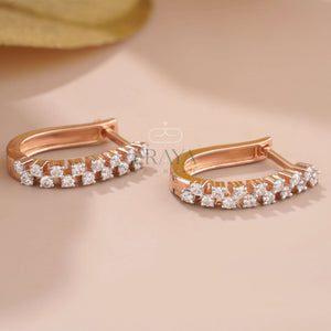 Everyday Gold Hoops with Lab-Created Diamond -