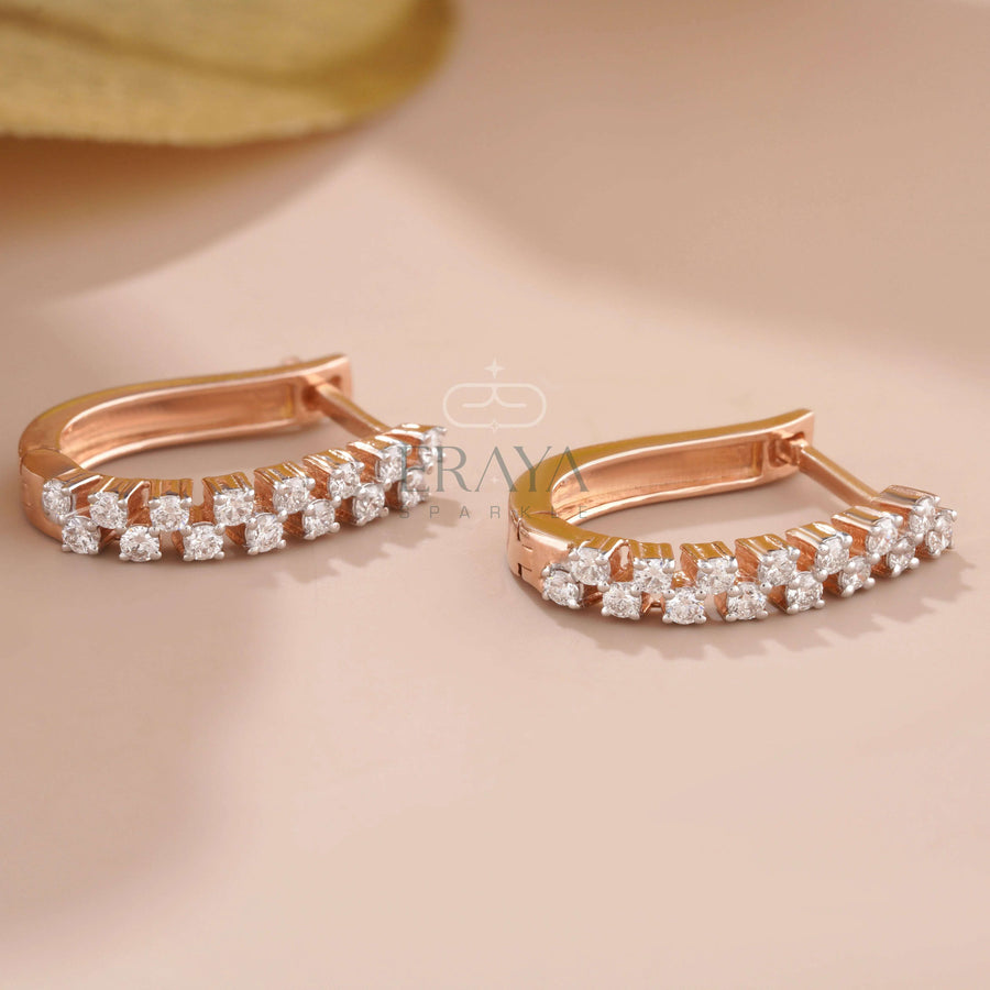Everyday Gold Hoops with Lab-Created Diamond -