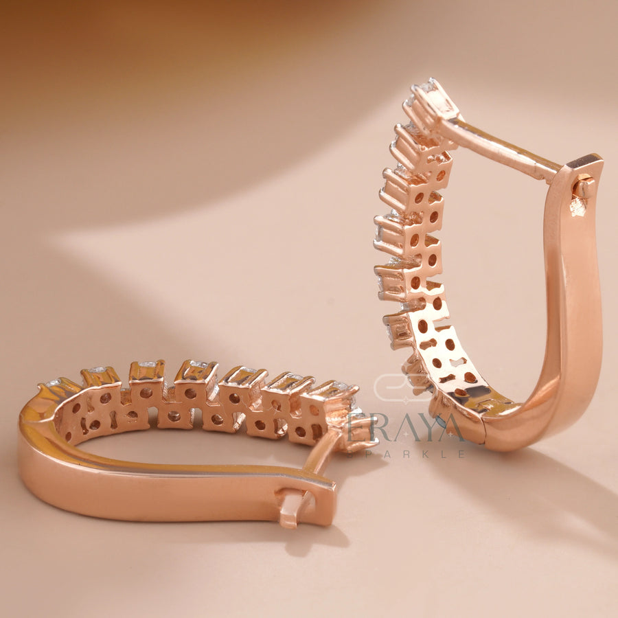 Everyday Gold Hoops with Lab-Created Diamond -