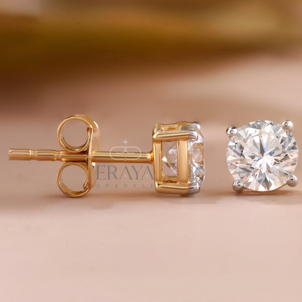Classic Round Studs with Lab-Grown Diamond - 