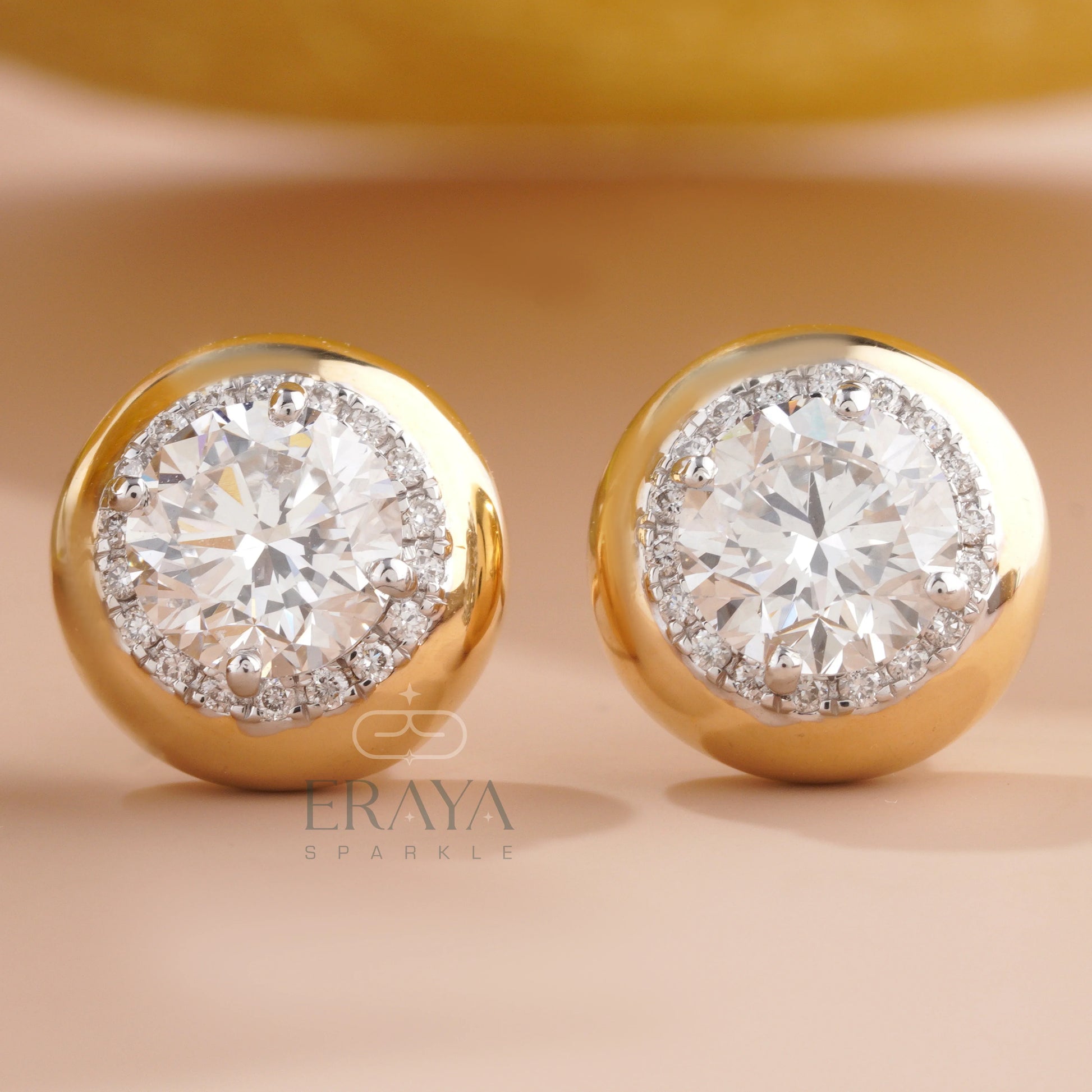 Round Cut Necklace Set with Lab-Grown Diamond Set - erayasparkle