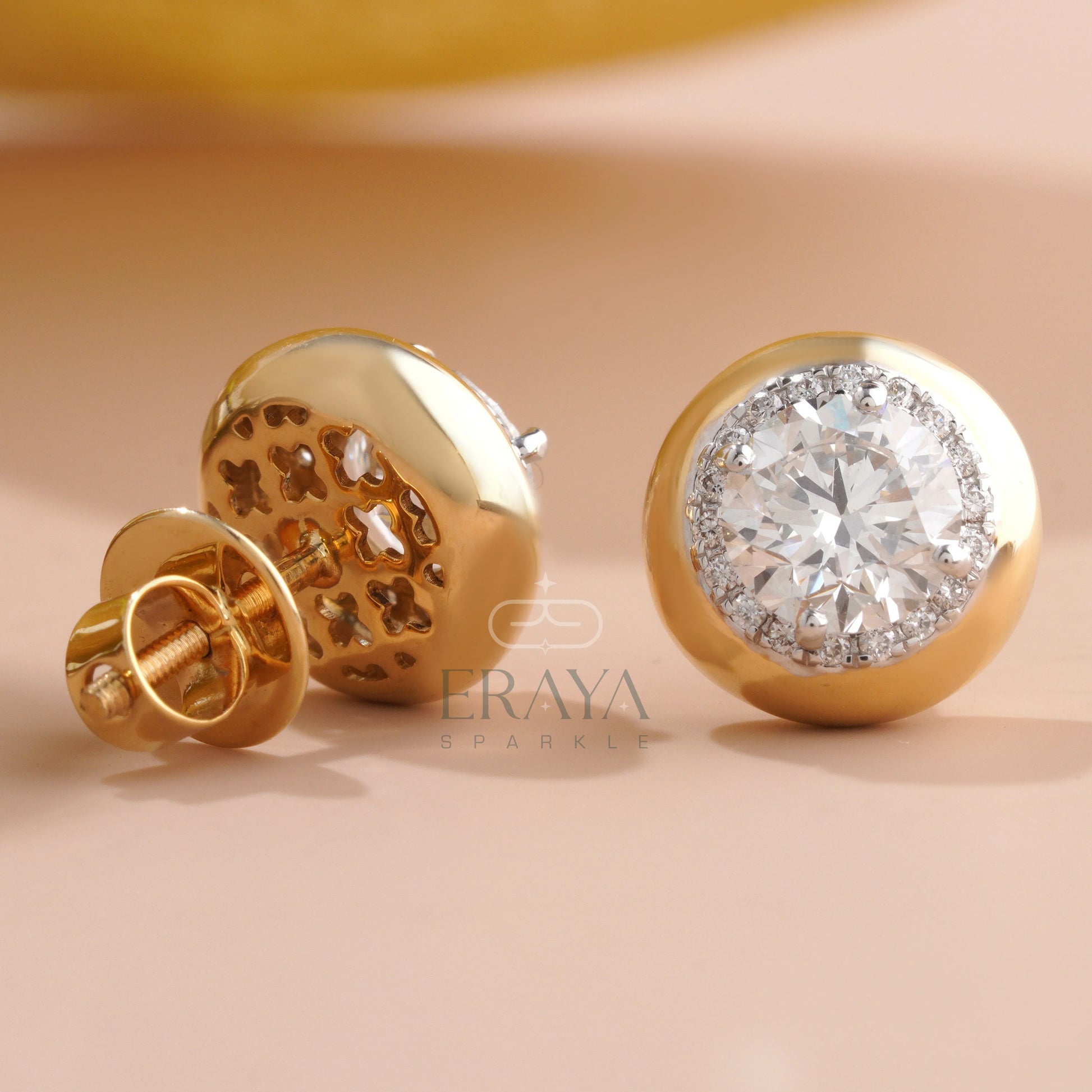 Round Cut Necklace Set with Lab-Grown Diamond Set - erayasparkle