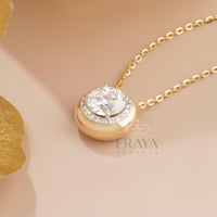 Round Cut Necklace Set with Lab-Grown Diamond Set - 