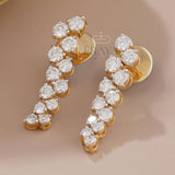 Round Cut Drop Earrings with Lab-Grown Diamond -