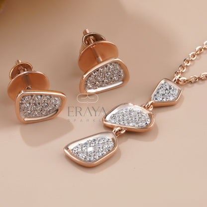 Necklace & Earring Set with LG Diamond Set - erayasparkle