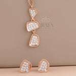 Necklace & Earring Set with LG Diamond Set - 