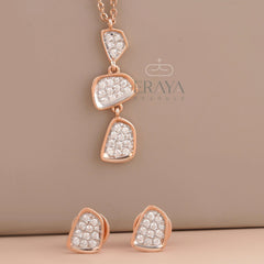 Necklace & Earring Set with LG Diamond Set -