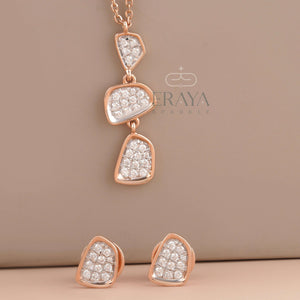 Necklace & Earring Set with LG Diamond Set -